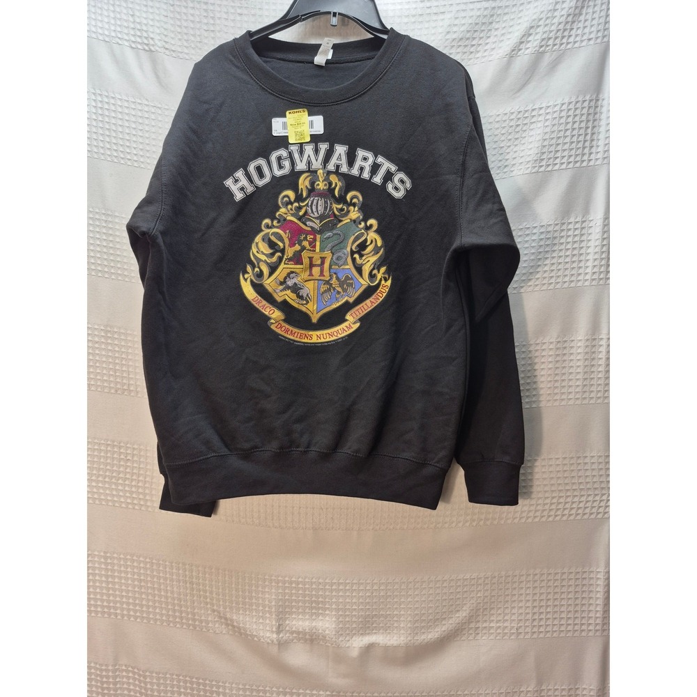 Zuni Harry Potter Hogwarts Crest Sweatshirt Black Mens Medium Pullover 7300